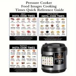 4PCS/SET Food Images Magnetic Cheat Sheet Compatible With Instant Pot Electric Pressure Cooker Accessories Magnet Cooking Times 