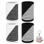 Diagonal Stripe Sports Wristbands For Cricket & Tennis - 4 Pack