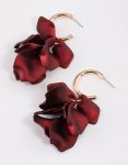 Goldair Gold Coated Petal Huggie Earrings