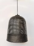 Black Rattan Hanging Light 47X40CM