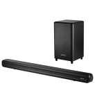Volkanox Supersonic Series 2.1 200 W Soundbar System With Wireless Subwoofer – Black