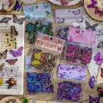 40PCS Decorative Stickers Fashion Butterfly Stickers Creative Stickers For Scrapbook Label Diary Stationery Album Telephone Jour