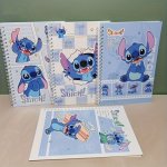 Stitch Themed Subject Notebook - 1PC Glossy Finish Personalized American Style Cartoon Writing Pad With Coil Binding English Lan