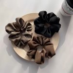 3 Pcs Solid Color Satin Hair Scrunchies Soft Elastic Hair Ties Hair Scrunchies Satin Hair Ties Ponytail Holder