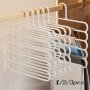 S-Type Multi-Layer Pants Rack Space Saving Plastic Clothes Pants Hanger Clothes Closet Storage Organizer For Pants Jeans Trousers Skirts Scarf Halloween Christmas Gift