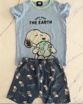 Cotton On Blue Peanuts Pajama Set 7Y