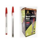 Dafrique Clear 1.0MM Ballpen 50 Red