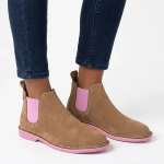 Leather Chelsea Uhambo - Light Pink Sole tan Grain Suede - 9