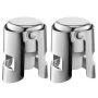 2 Pack Sparkling Wine Stopper Stainless Steel Champagne Bottle Sealer