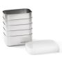 5 Piece Stainless Steel Food Storage Containers With Lids