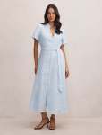 Therese Short Sleeve Midi Dress - 20 Bluebell