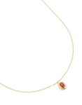 Goldair Gold Plated Brass Garnet Cubic Zirconia January Birthstone Necklace