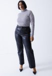 Polo-neck Top - Grey Marl