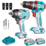 Total Tools - Cordless Impact Wrench 850NM & Impact Drill Kit Combo