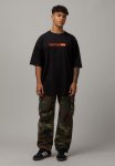 Half Half Straight Cargo Pant - Camo