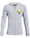 Boys' Project Rock Terry Full Zip Hoodie - Mod Gray Light HEATHER-011 Ylg