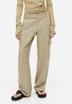 Linen-blend Cargo Trousers - Beige
