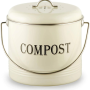 Embossed Compost Bin 5LT Beige