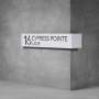 House Number & Mailbox D04 - 300H X 300D X 1000W / Matt Gold / Cool White