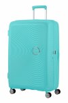 AMERICAN TOURISTER Soundbox 4-WHEEL 77CM Large Spinner Expandable Suitcase Poolside Blue