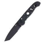 CRKT M16-14XK Tanto Crossbar Lock Black Grivory Handle With Veff Serrated D2 Black Edp Blade Finish