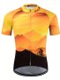 Quick Dry Men's Cycling Jersey With Rear Pocket - High Stretch Breathable Sunset Pattern Shirt For Mtb And Sports Riding