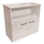 Oxford 2 Shelf 2 Door Book/filing Cabinet 80CM - White