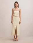 Sara Tailored Column Midi Dress - 16 Spring Daffodil