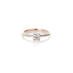 Four Claw White Diamond Ring In Rose Gold - 9CT Rose Gold