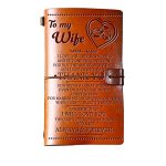 Giftrry Wife Gifts From Husband To My Wife Leather Journal 140 Page Wife Refillable Writing Journal Anniversary Wedding Christma