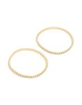 Goldair Gold Plated Cubic Zirconia Stretch Tennis Bracelets 2-PACK