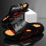 Plus Size Men's Stylish Color Block Street Style Open Toe Breathable Chunky Slippers Comfy Non Slip Durable Anti Odor Eva Slides