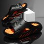 Plus Size Men's Stylish Color Block Open Toe Breathable Chunky Slippers Comfy Non Slip Durable Anti Odor Eva Slides Men's Daily Footwear