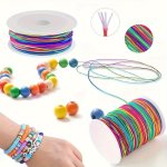 0.1CM 9.97METER Stretchy Sturdy Rainbow Elastic Cord For Diy Beading Braiding Bracelet Necklace String Jewelry Making Handmade C