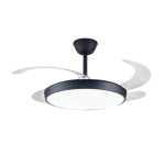 Fargo Metal Ceiling Fan With LED Light Black White - White