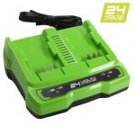 Greenworks 24V Dual Port Charger 4A - Lawnmowermecca.co.za