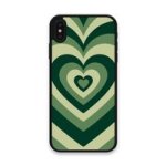 Custom Printed Tpu Cases - Apple Iphone XS Max & 39 Dark Green Heart& 39 By