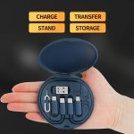 Multi USB Charging Adapter Cable Kit USB C Conversion Set USB A & Type C To Male Micro type C Data Transfer Card Storage Tray