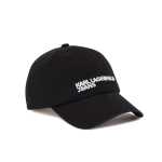 Distressed Logo Cap -black