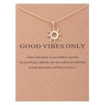 Good Vibes Only Sun Necklace
