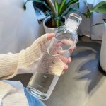 Hydrate In Style With This Sleek 16.91OZ Motivational Water Bottle - Bpa-free PC Leakproof Silicone Lid Easy-clean Design For On