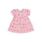 Girls Pink Heart Dress