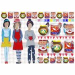 Decoupage Paper Marmite Maidens