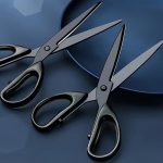 1PC Black Stainless Steel Scissors - Sharp Non-stick Safety Shears For Fabric Needlework Home Kitchen & Office Use - Durable Dre