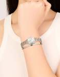 Silver Watch & Diamante Wrist Cuff Set