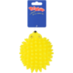 Yellow Vinyl Hedgehog Dog Toy