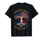 American Grown With Dominican Roots Tree Usa Flag Gift T-Shirt
