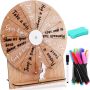 Memorywuu 11.4 Inch Spinning Wheel Erasable Raffle Spin The Wheel Game With Stand And Arrow Wooden Prize Tabletop Spinner Raffle Roulette For Wedding