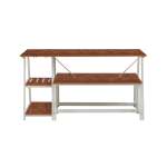 Dining Set With Bench Brown & White