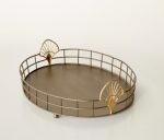 Oval Metal Tray Fan Design 13X45X35CM